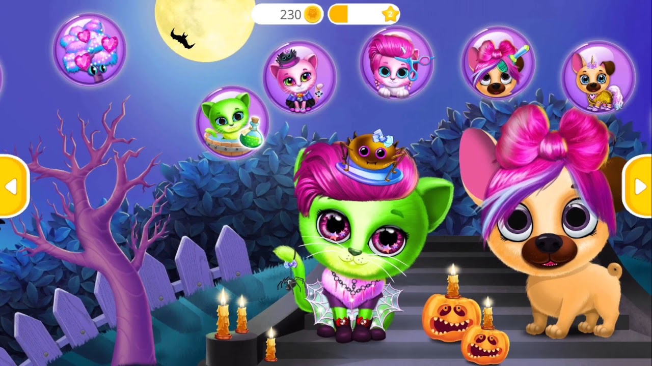 Kiki & Fifi Halloween Makeover: Scary Kitty & Puppy Salon | Fun Game For Kids