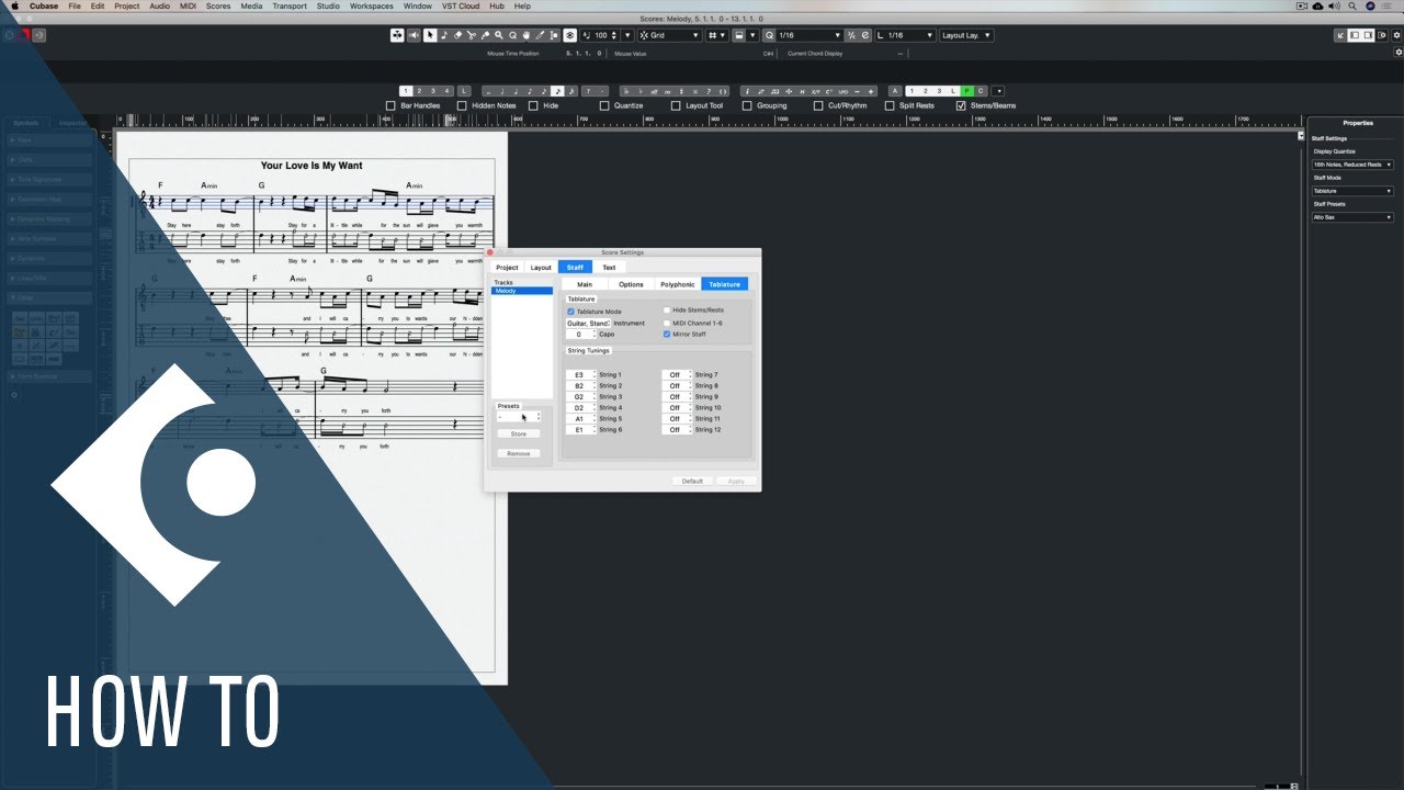 How to Add Basic Guitar Tabs for Your Lead Sheet | Quick Tip