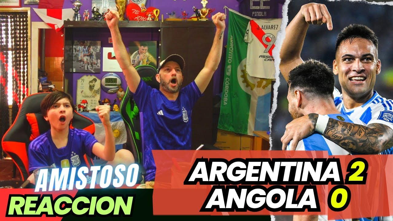 ANGOLA 0 vs ARGENTINA 2 - Reacciones de Hinchas Argentinos - AMISTOSO 2025
