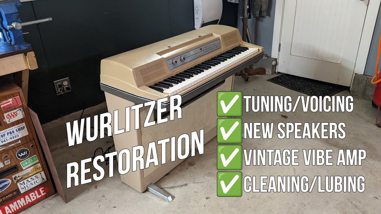 Tuning & Repairing a Wurlitzer Electric Piano & Installing a Vintage Vibe Amplifier (206a)