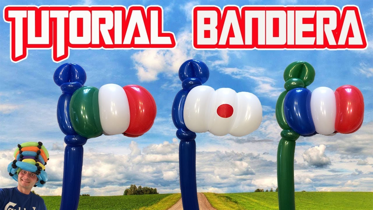 Palloncini modellabili Tutorial  40 - Bandiera - Balloon Twisting - globoflexia - バルーンツイスト
