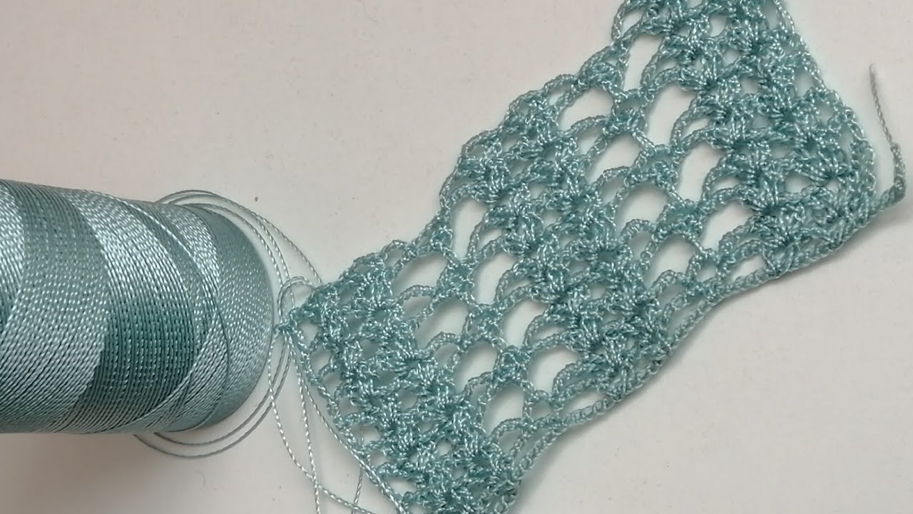 Súper Fácil!!! Hermosa puntada a crochet 🌺 🤗 Para randas😃