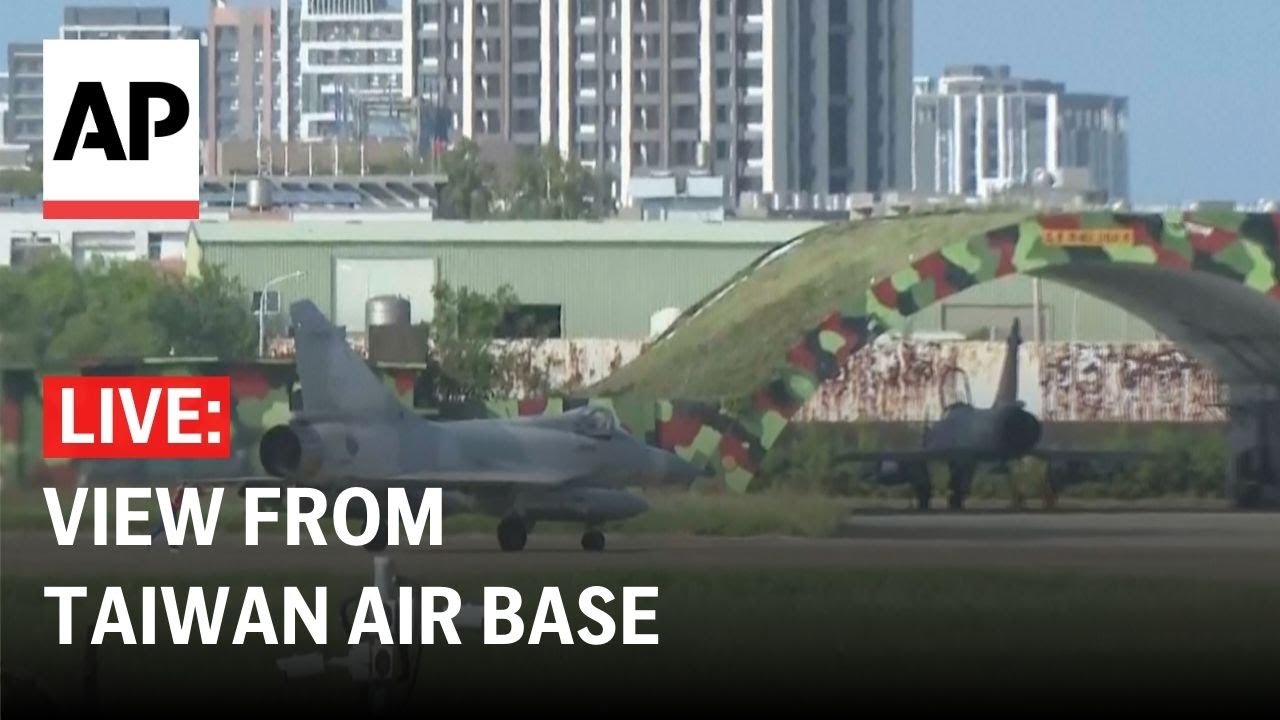 LIVE: At Taiwan air base after Chinese military launches large-scale drills