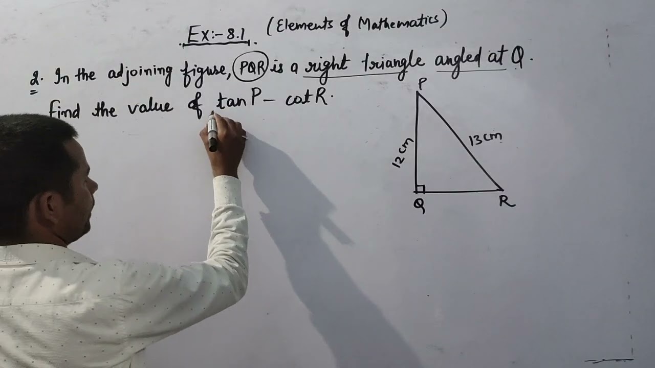 Trigonometry CLASS 10  Ex. 8.1 Q1 to 3 ( elements of mathematics) part 1