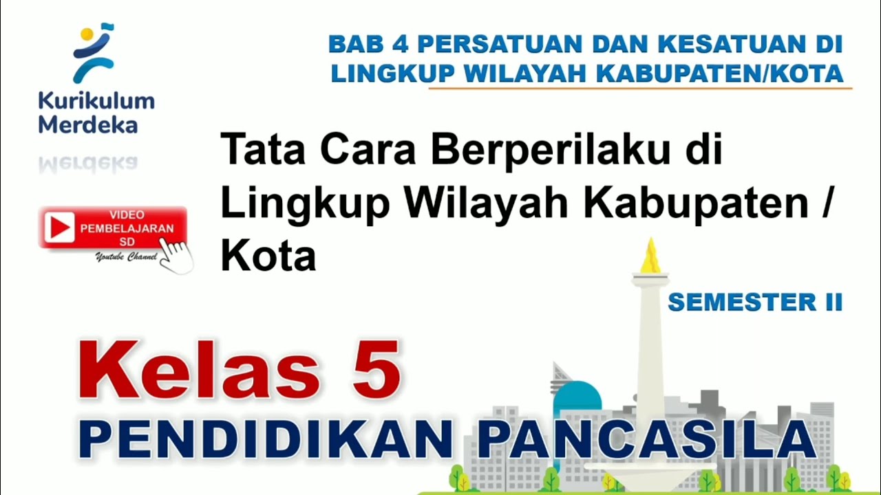 Cara Berperilaku di Lingkup Kabupaten / Kota - Pendidikan Pancasila Kelas 5 Bab 4