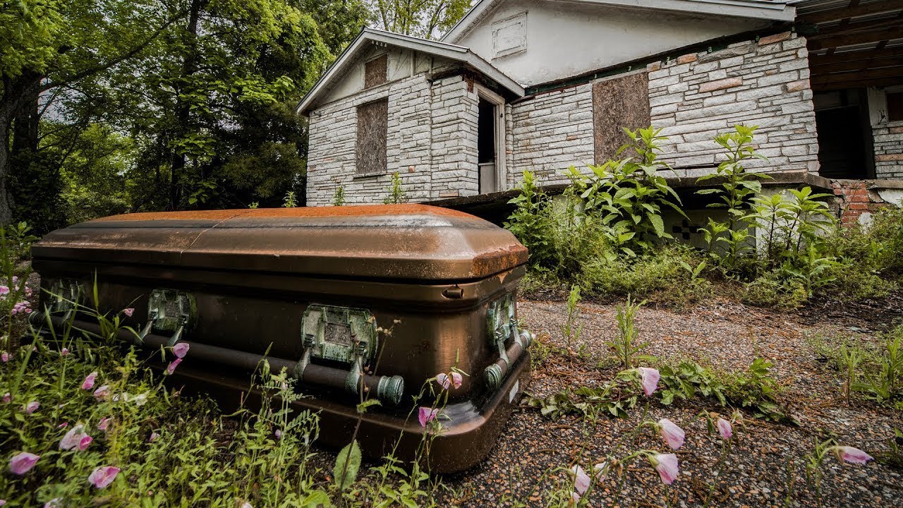 Abandoned Funeral Home - Found Caskets and Hearse