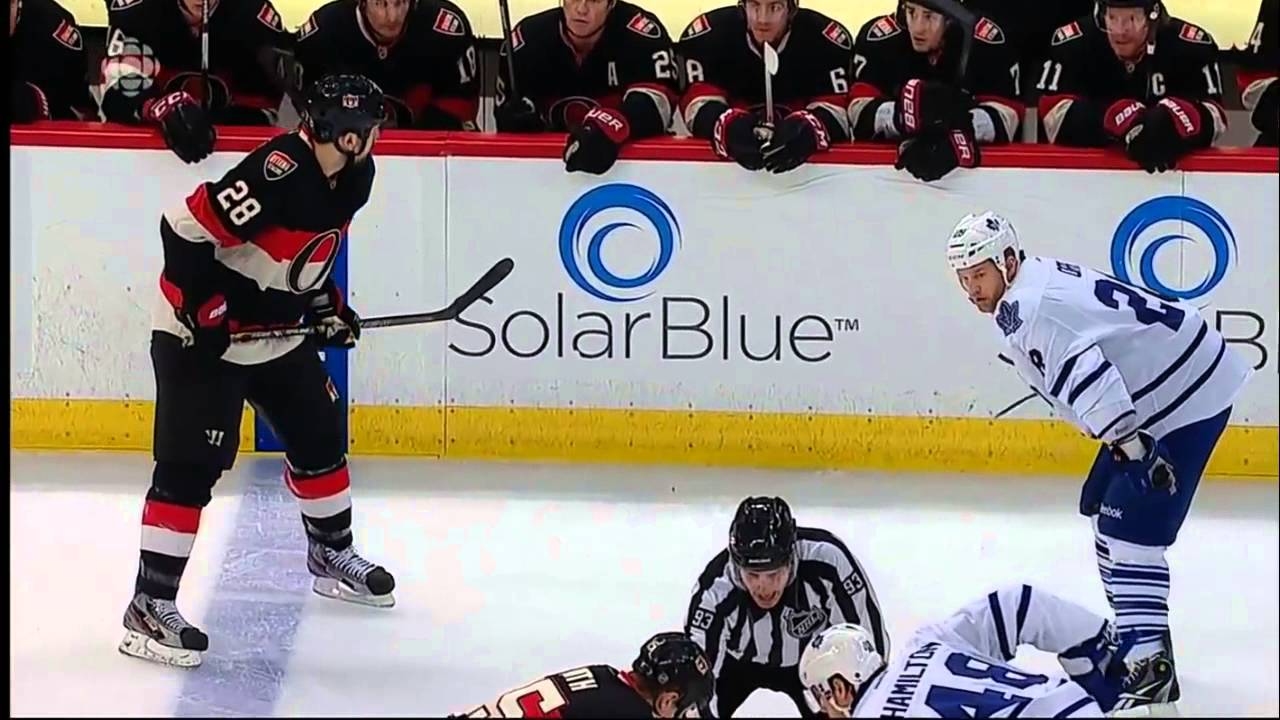 Kassian vs Orr quick fight (Toronto Maple Leafs vs Ottawa Senators Mars 30, 2013) NHL HD