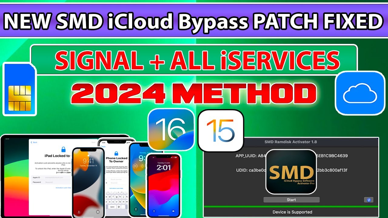 🔥Новый обход SMD Ramdisk iCloud с помощью Sim/Signal/iServices на iPhone/iPad iOS 17/16/15 Apple ...