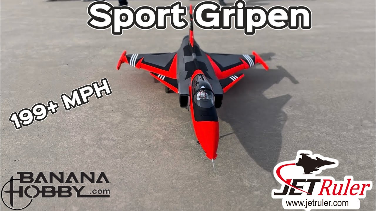 Jet Ruler Sport Gripen from Banana Hobby Uncut Flight Video