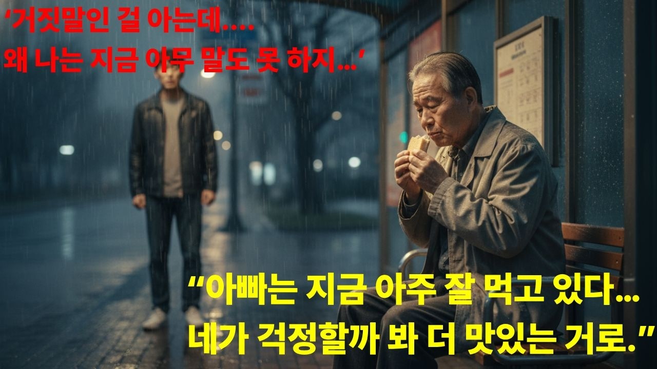 “정류장에서 빵을 먹던 아버지… 그 모습을 본 아들은 멈춰 섰다”