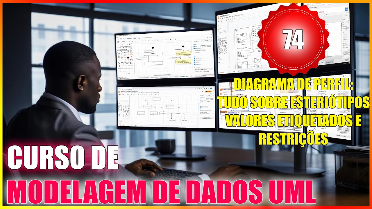 CURSO DE UML - AULA 74: DIAGRAMA DE PERFIL: O QUE SÃO ESTERIÓTIPOS, VALORES ETIQUETADOS E RESTRIÇÕES