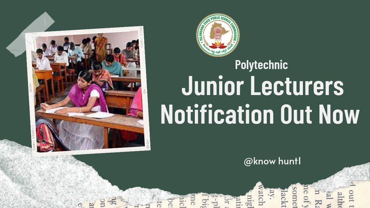 TSPSC Polytechnic Junior Lecturers Jobs Notification|| Polytechnic JL Notification || @knowhunt1104