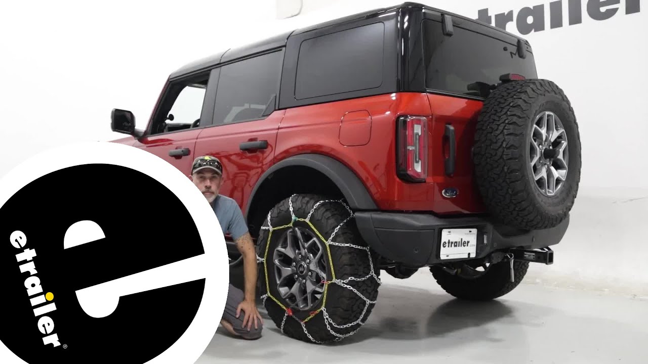 etrailer | Titan Square Link Snow Tire Chains Fit Verified - 2024 Ford Bronco