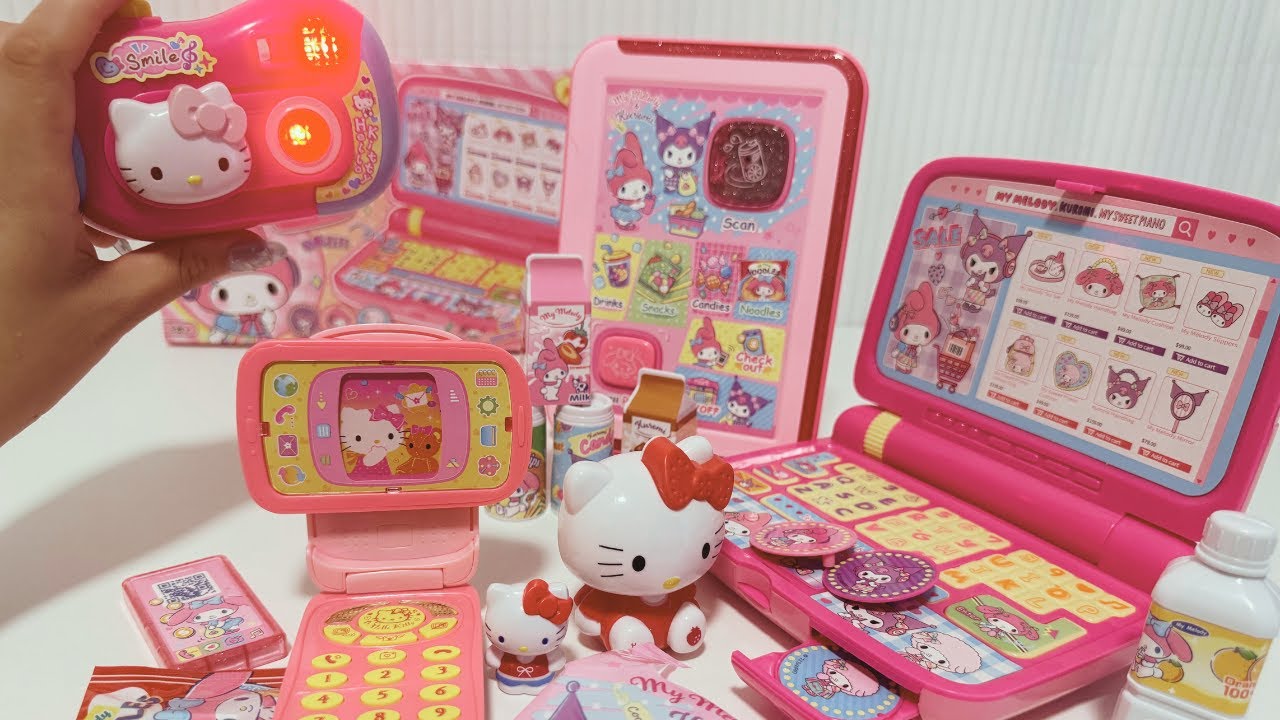 [😻toy asmr😻] Hello Kitty Laptop, Register, Mobile Phone & Camera Playset ✨ ASMR No Talking Unboxing