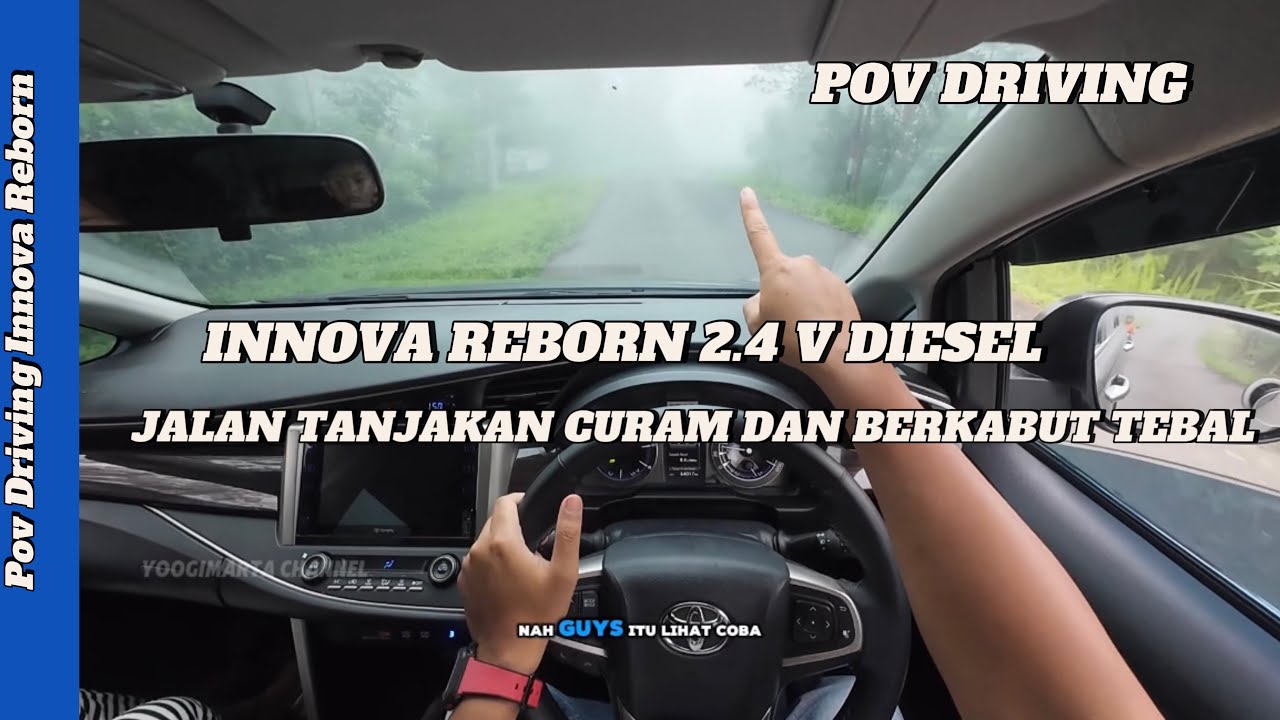 Mengemudi Innova reborn diesel dijalan kabut dan penuh tanjakan curam extrem❗️