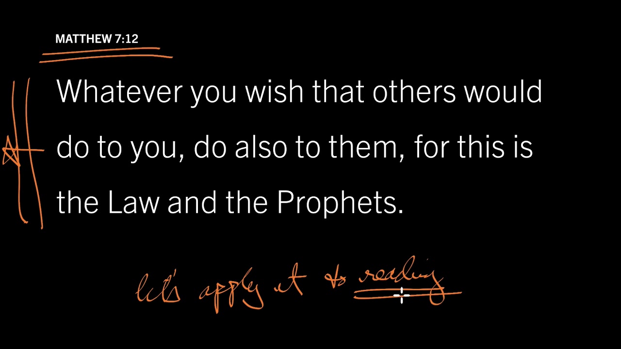 The Golden Rule of Bible Reading