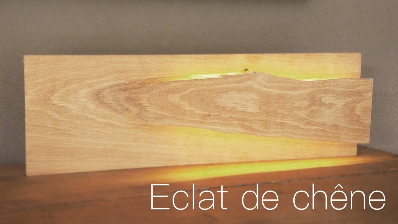 LAMPE EN ECLAT DE CHENE