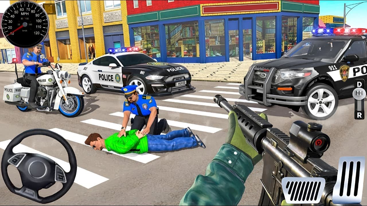 Police Car Chase Simulator 3D Game - Real Cop Cars Driving Simulator 2025 - Android GamePlay