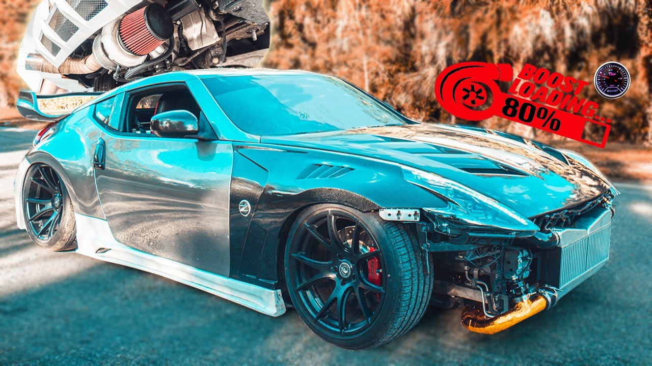 BIG TURBO 370z Intense First Drive!!  *Street Tuning and LOUD Boost Pulls!*