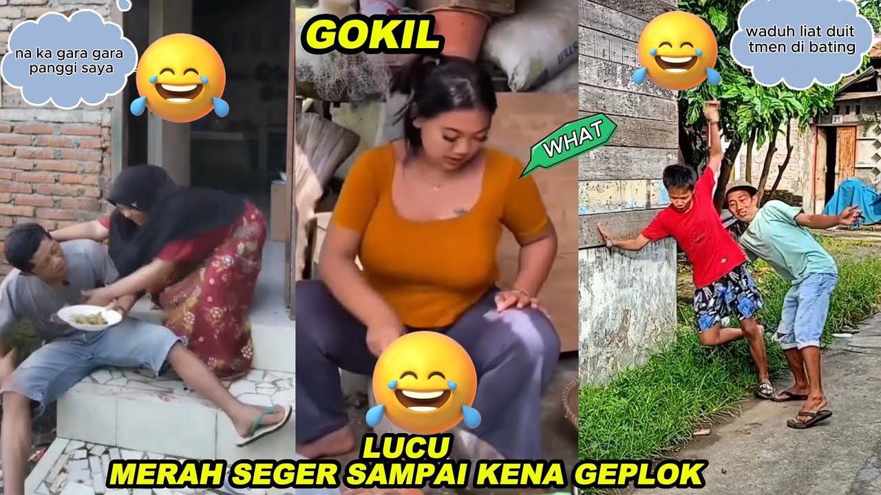 LUCU  MERAH SEGER NYA SAMPAI KENA GEPLOK DARI BELAKANG KOCAK !! KUMPULAN  KOMEDI LUCU GOKIL EP 39