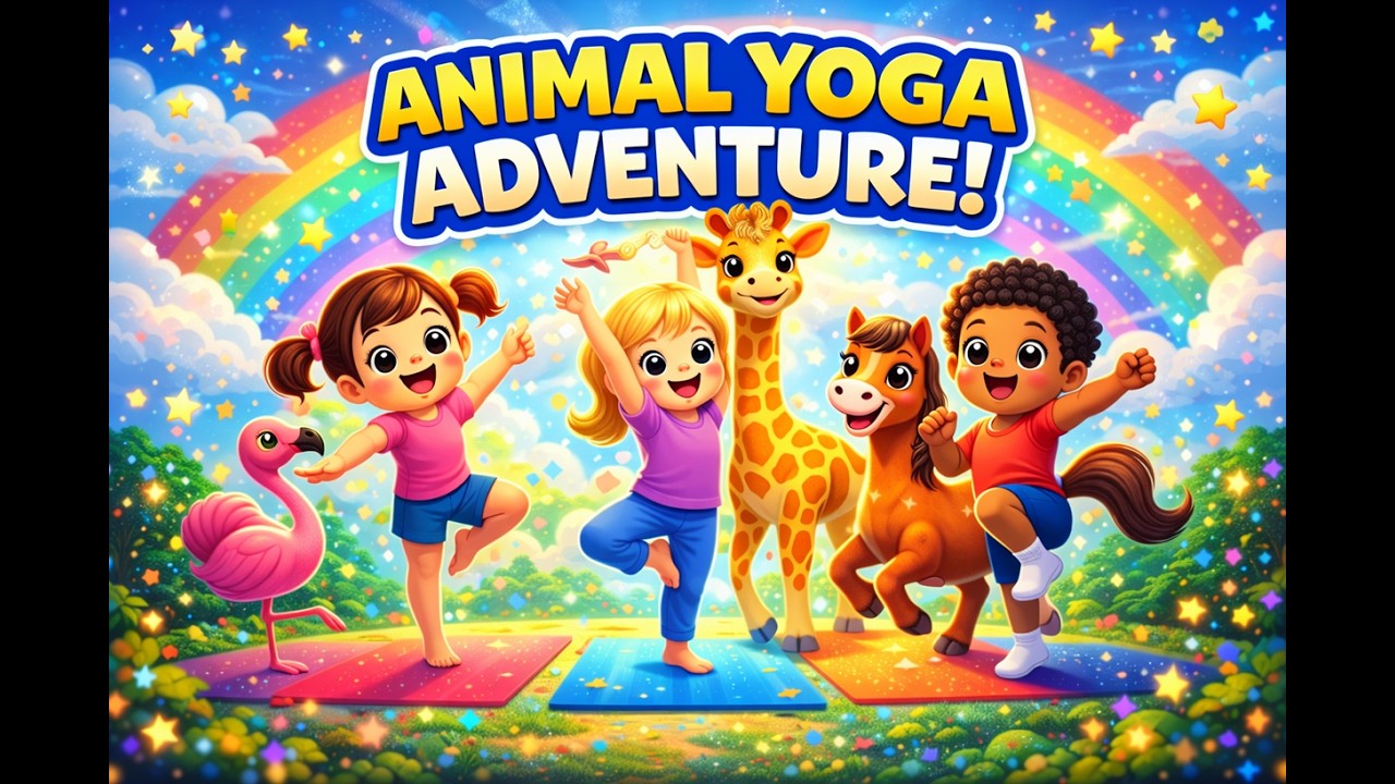 Animal Yoga Adventure 🐾 Kids Stretch & Balance Fun 🧘| WonderWink