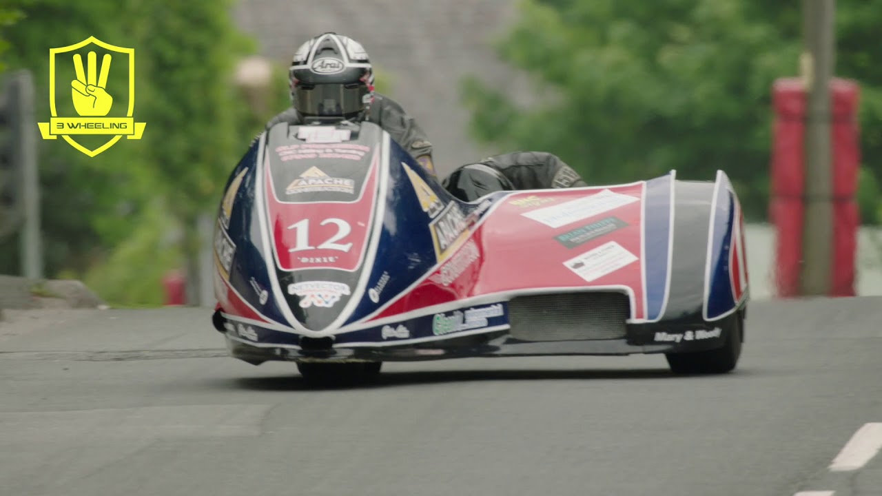 Isle of Man TT - 3 Wheeling 2016 Sidecar Race 1 Dix & Parker No 12