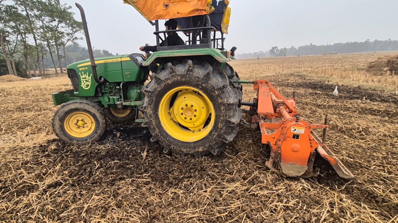 Johndeere 5050D 7feet rotavatar 80fal 😱😱