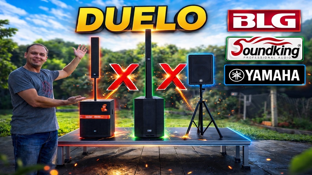 YAMAHA DBR12 vs SOUNDKING ARTOS 1200 vs BLG BC15 15A | Quem vence o DUELO de CAIXAS DE SOM?