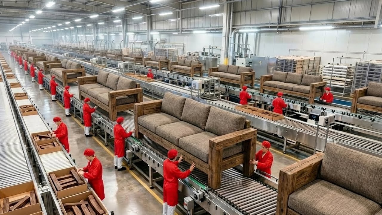 Inside The Factory | How Massive Logs Are Transformed into Luxury Sofas at This World-Class Factory