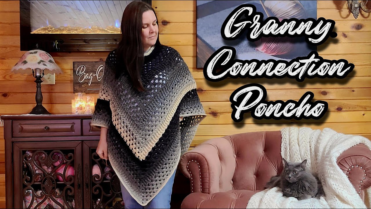 Easy Crochet Poncho Tutorial / Granny Connection Poncho
