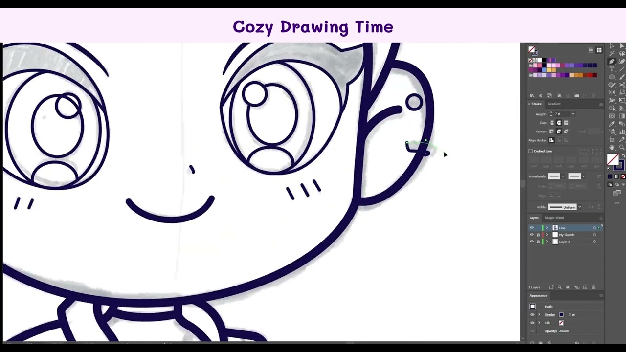 Cozy Drawing Rumi Huntrix 🎨 | K-Pop Demon Hunters Fanart | Relaxing Art