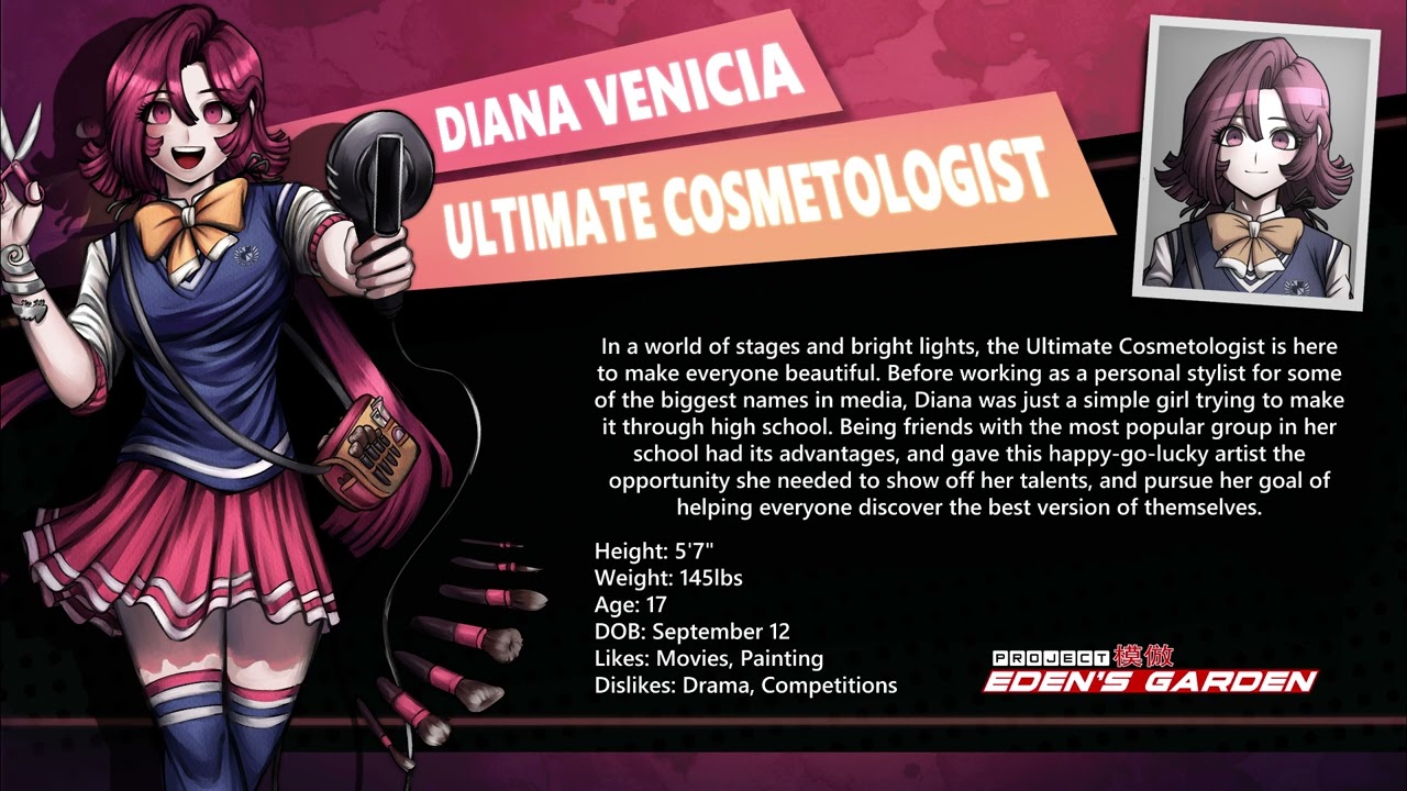 (Prologue/Chapter 1, spoilers!) Diana Venicia Voice Lines - Project Eden's Garden