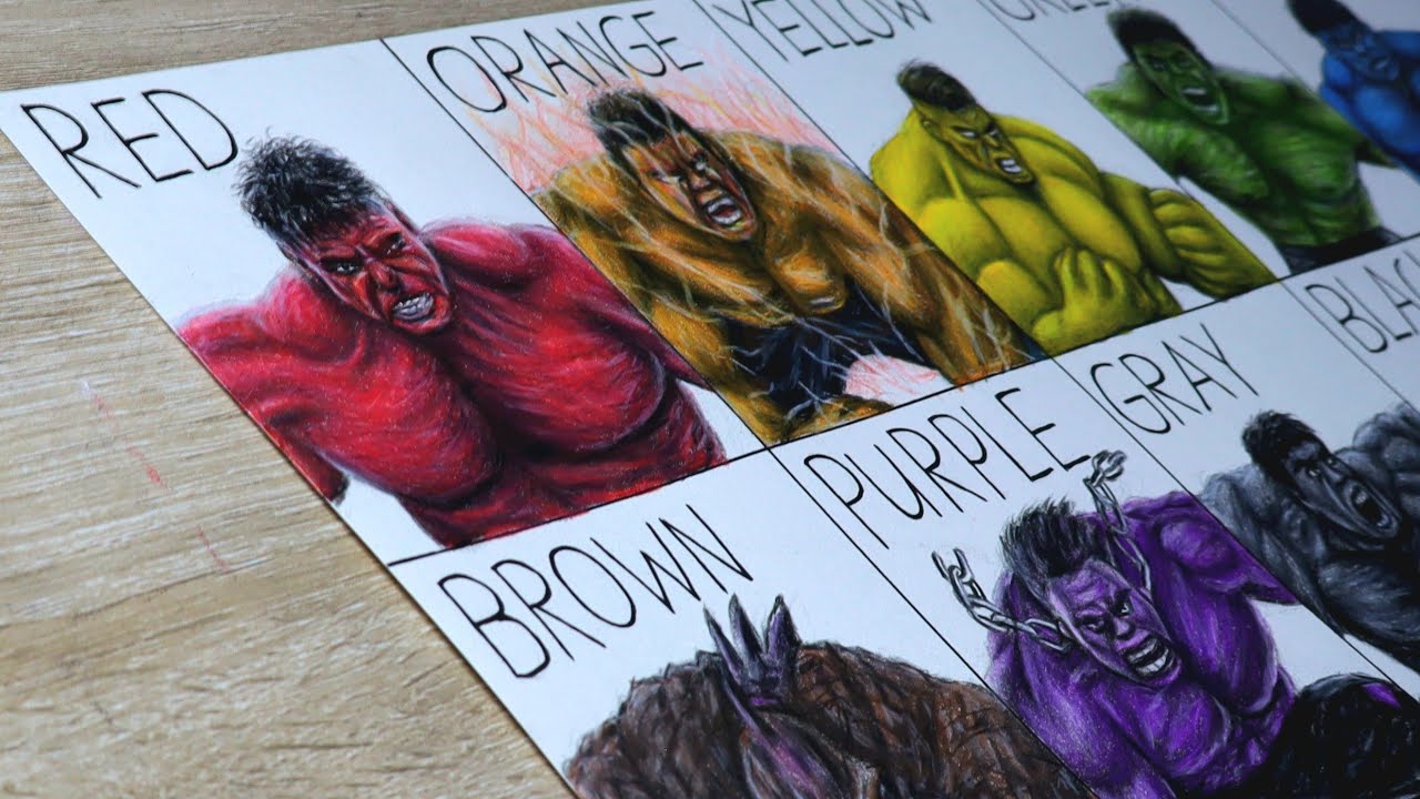 I Drew EVERY HULK Color in REAL LIFE!