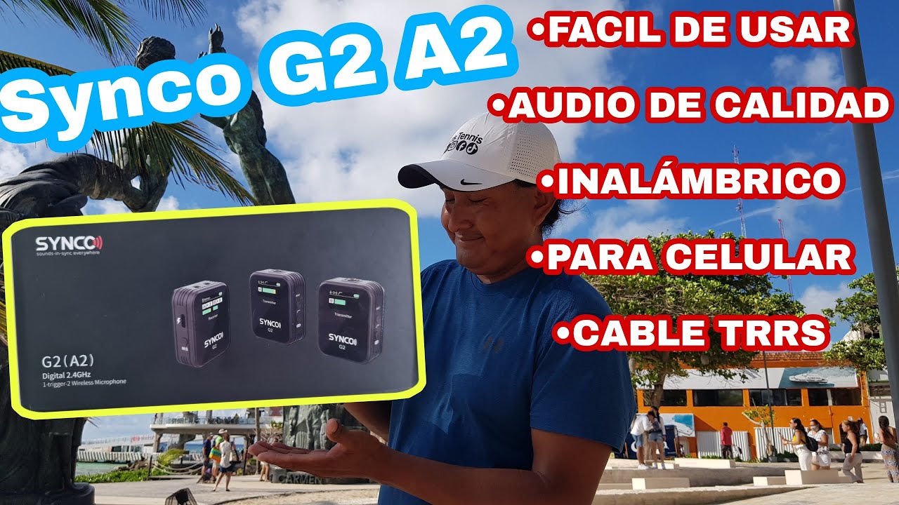 MICRÓFONO INALAMBRICO para CELULAR Y CAMARA, Mejora el audio de tus videos SYNCO G2 A2 FACIL DE USAR