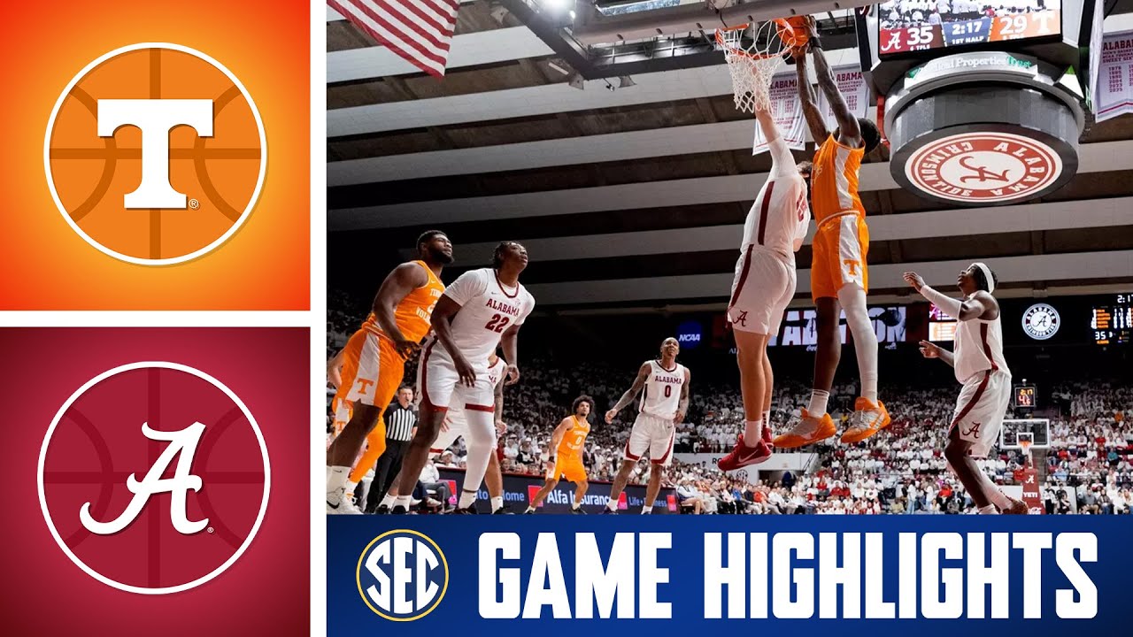 Tennessee Volunteers at No. 17 Alabama Crimson Tide | Game Highlights | 2026 SEC Men's Basketball