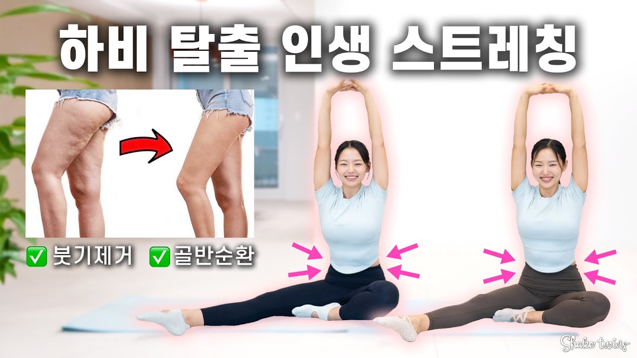 부종형 다리, 근육형 다리를 놀랍게 날씬하게 만들어줍니다. 하체스트레칭 2주만 매일 해보세요