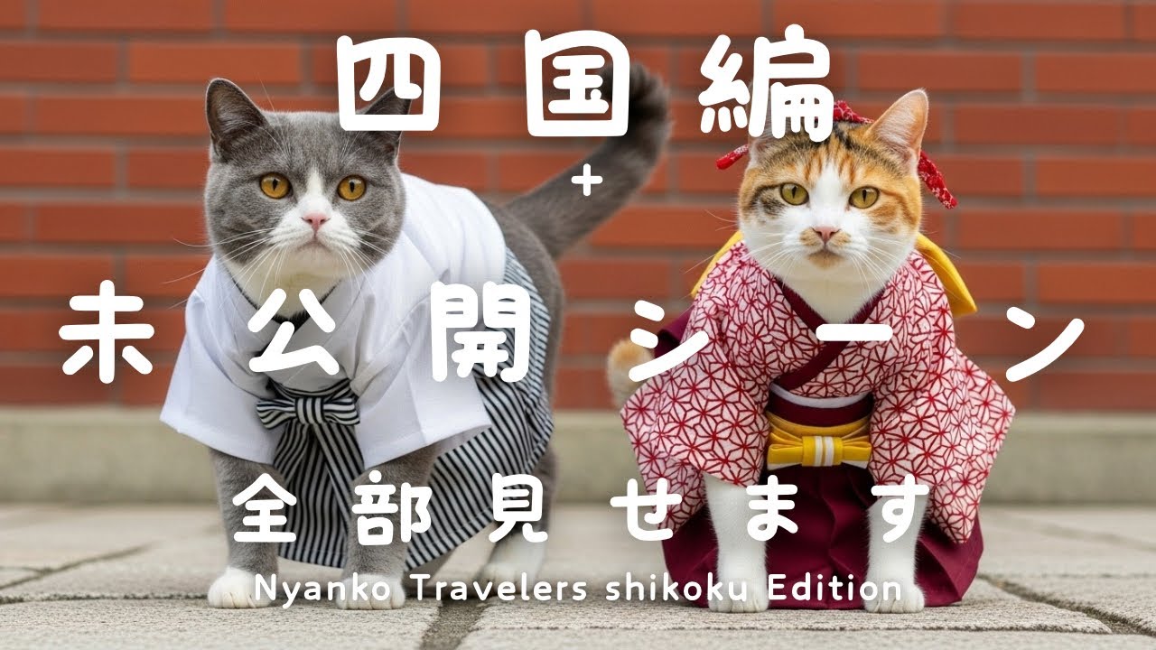 猫たちの四国旅行まとめ！未公開シーン&直島編追加版🐾/Cats Explore Shikoku! Unseen Moments & Bonus Naoshima Adventure🐾