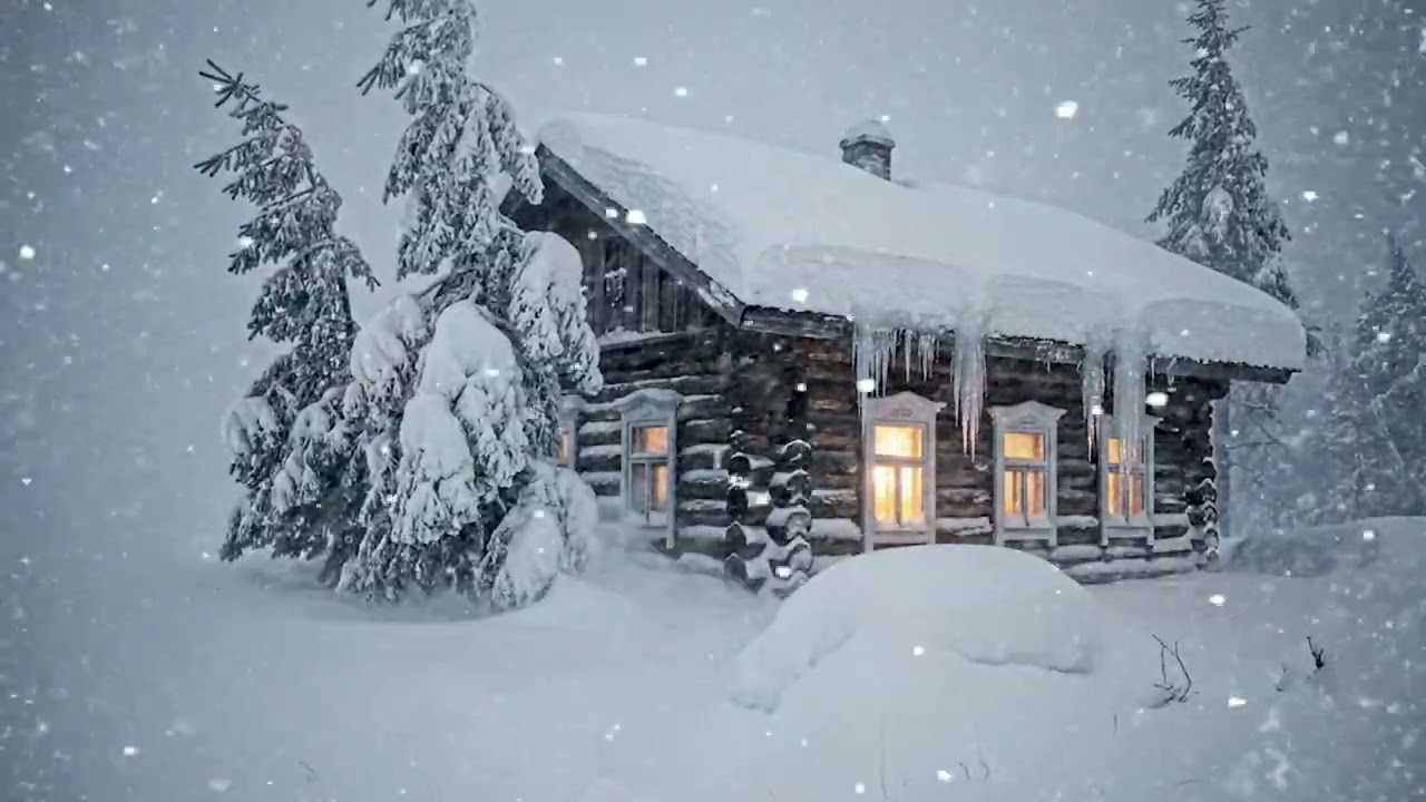-40 at the ARCTIC STATION and Sounds of a BRUTAL icy snow storm and Howling of a strong wind