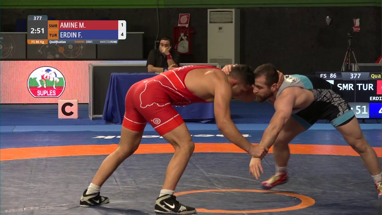 Qual. FS - 86 kg: M. AMINE (SMR) v. F. ERDIN (TUR)