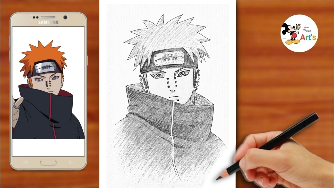 How to Draw Pain (Nagato Uzumaki) Step by Step || Naruto Anime Drawing