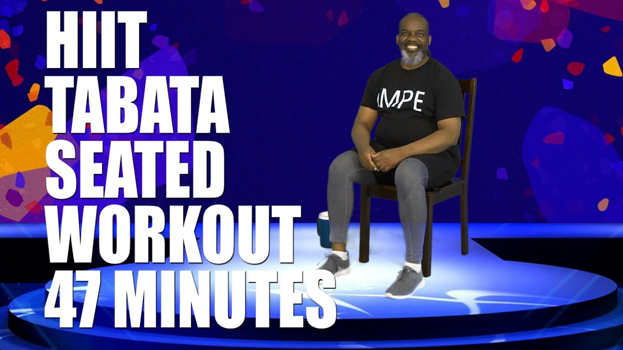 Табата HIIT | Высокоинтенсивная интервальная тренировка сидя | 47 минут | Фитнес-тренировка на вы...