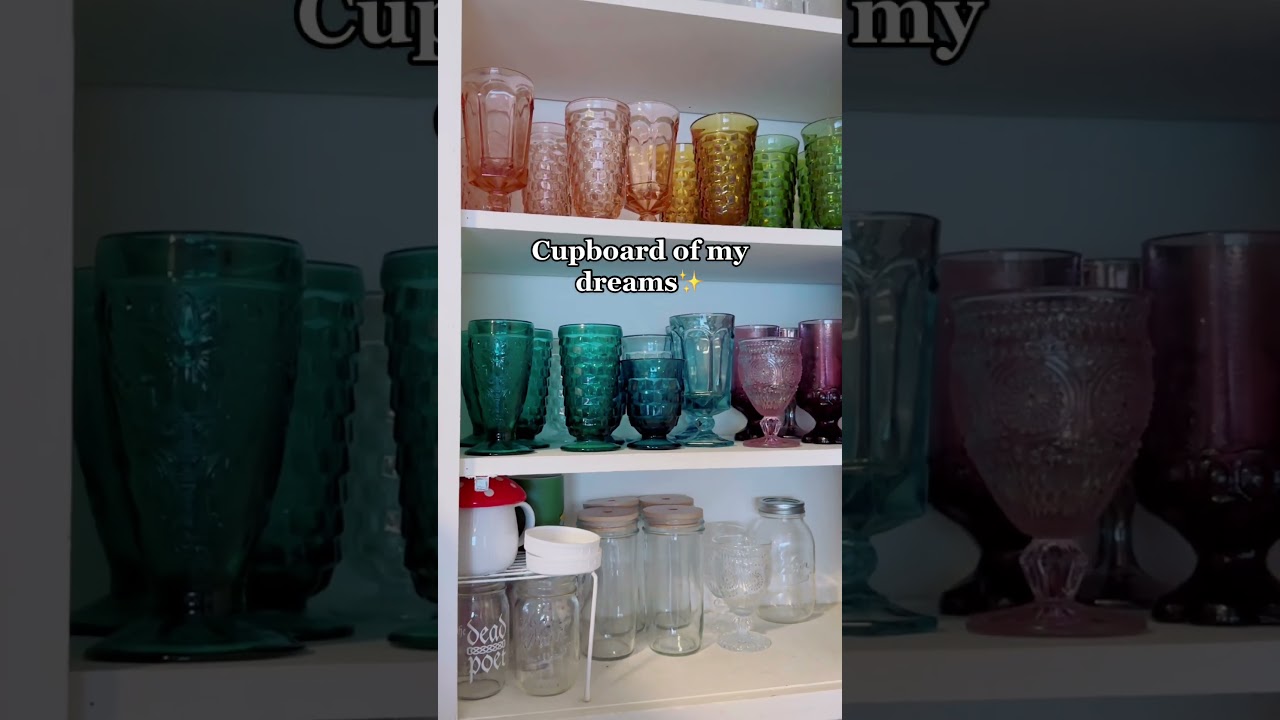 Vintage Glassware Collection - Kitchen Drinkware Cupboard Glow-Up!