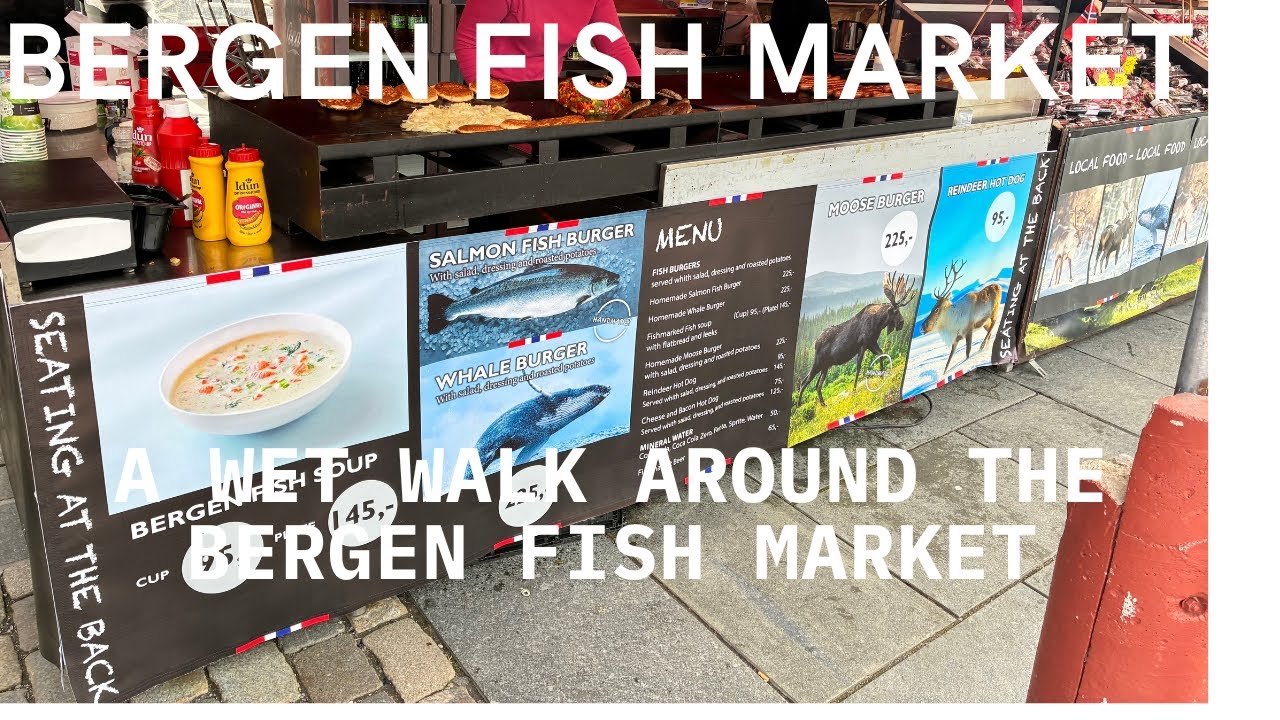 Bergen. A little walk, in the rain, around Bergen Fish Market and the surrounding area.