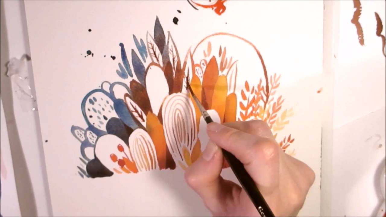 Random Painting with Mijello Misson Gold Watercolors personal Review by Iraville