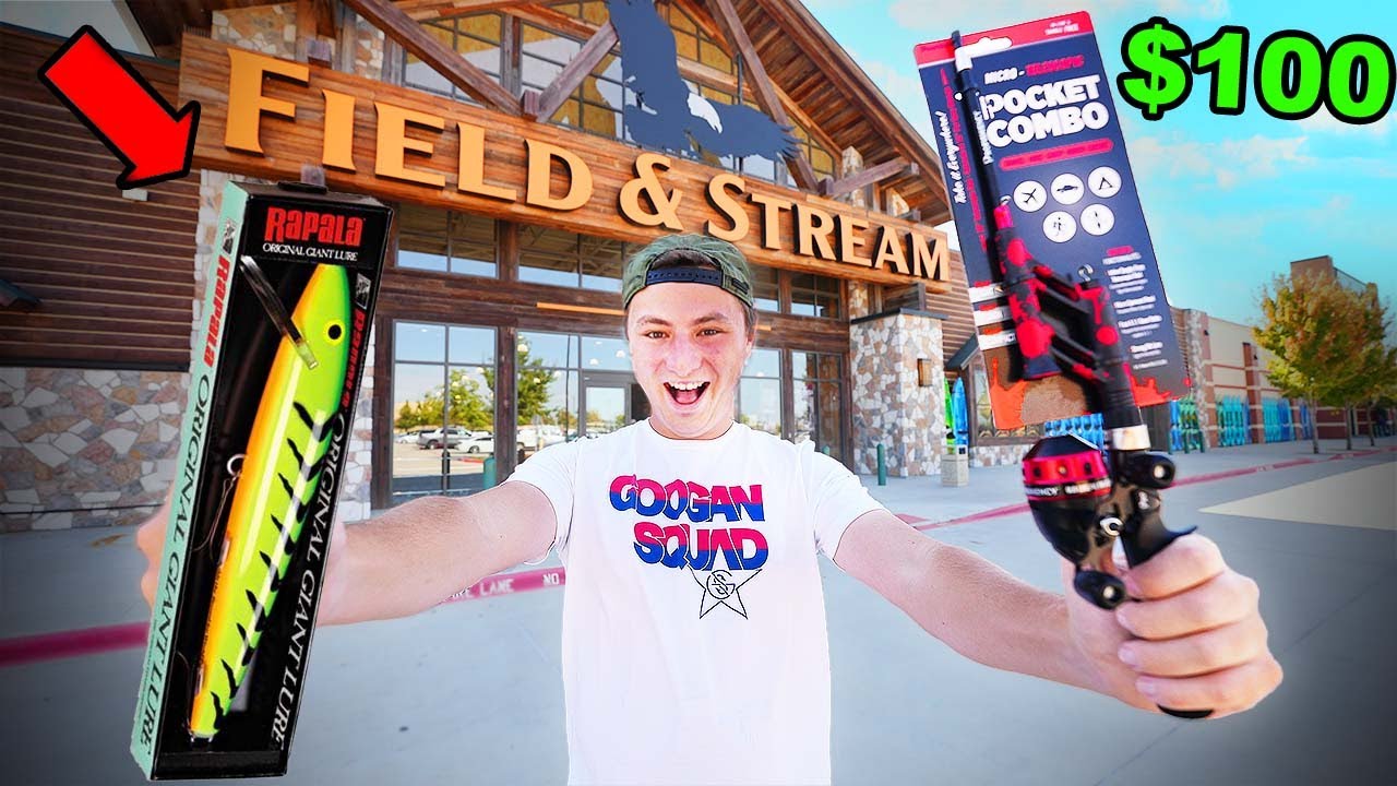 $100 FIELD And STREAM Fishing Challenge For BIGGEST FISH!