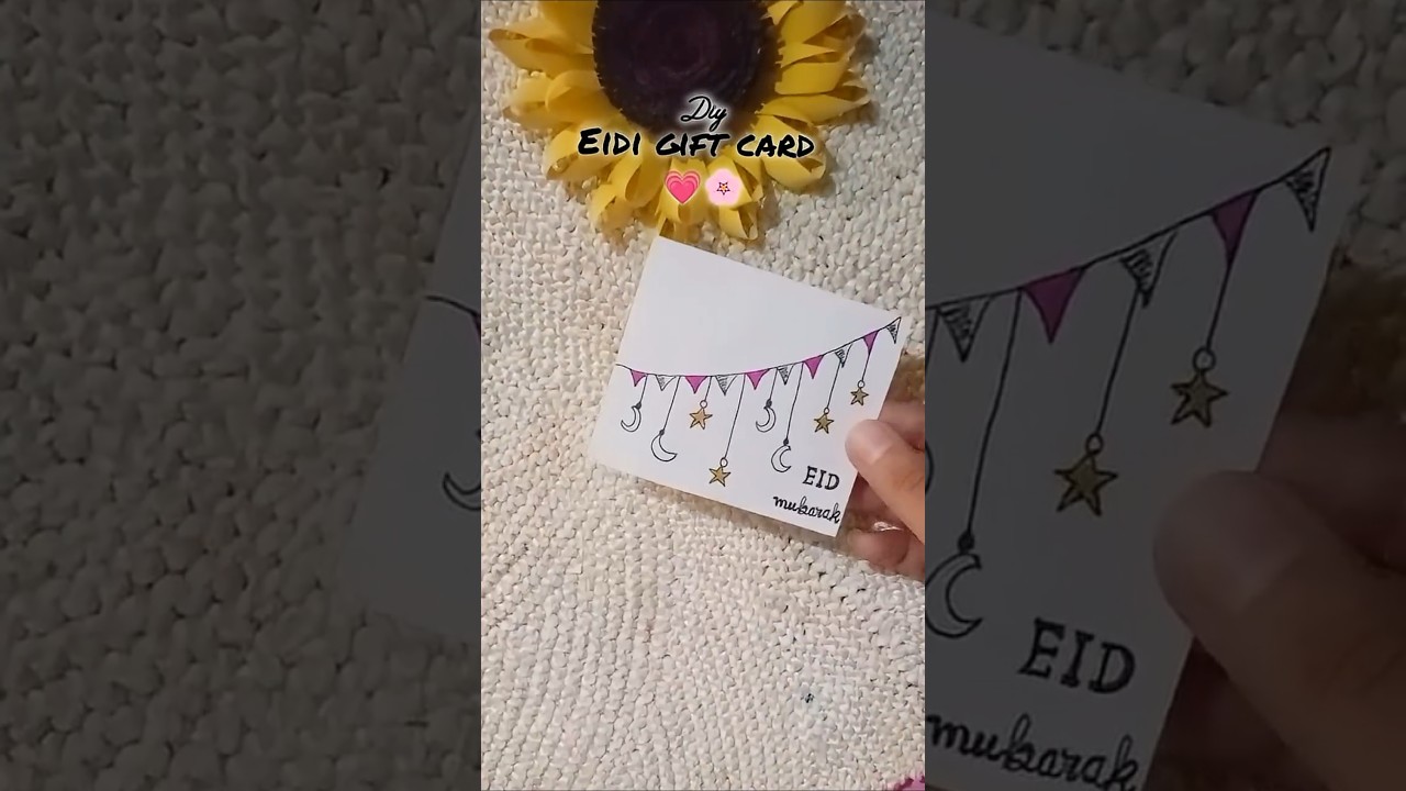 DIY Eid Card 💸🌸 #shorts #gift #eidgift #trending