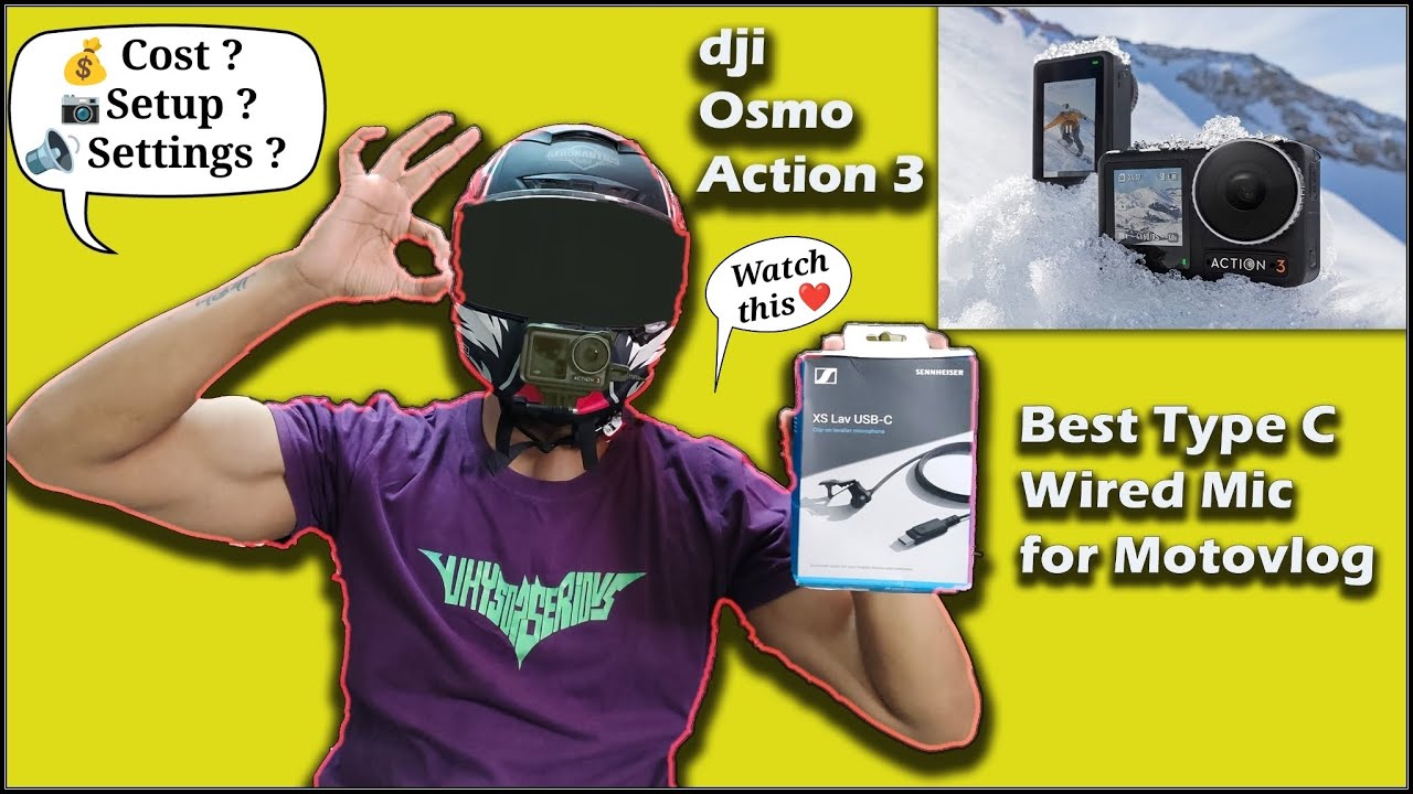 DJI OSMO Action 3 best type C wired mic | detailed video , you need to watch this .