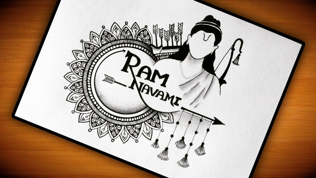Jay shree Ram Navami drawing|Ram Navami mandala art easy|Ram Navami drawing @VennilaYLCreations