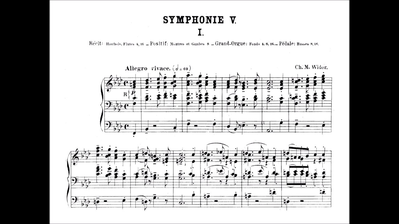 Widor: 5. Symphonie op. 42 Nr. 1 - I. Allegro vivace