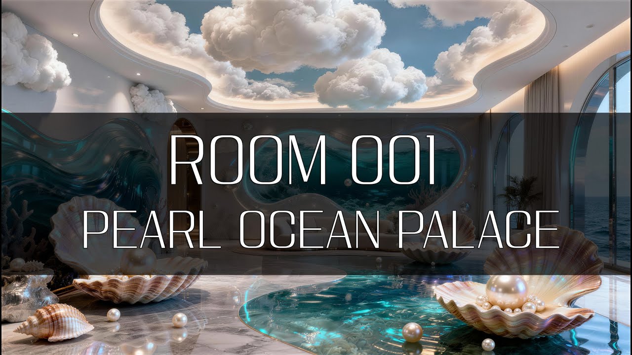 ROOM 001:The Pearl Coast Manor🐚1 Hour Ethereal Soul&Ocean Ambience|LuxuryManor Soundscape [4K 60FPS]